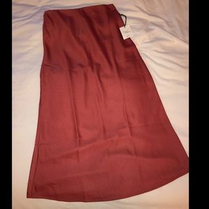 Forever 21 midi skirt coral pink NWT size M